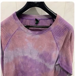 purple tie dye sweater tween size large